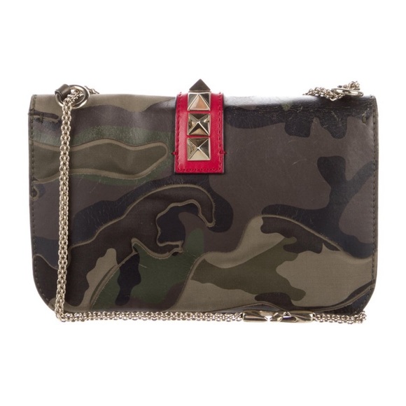 Valentino Glam Lock Camouflage Shoulder Bag - Picture 3 of 6